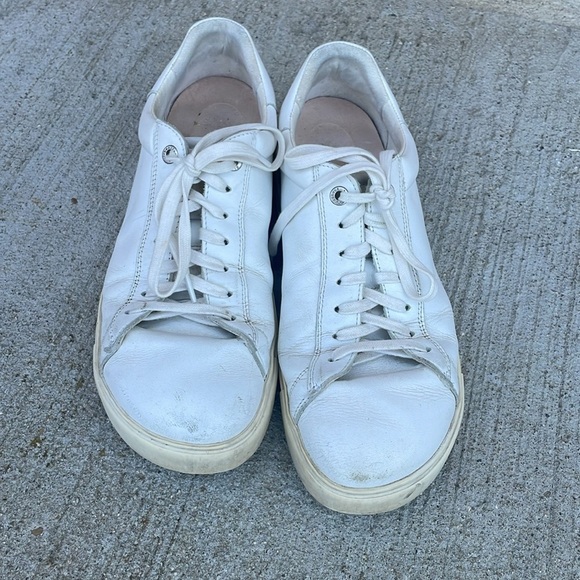 BIRKENSTOCK WHITE LEATHER TIE SNEAKERS SZ 41 US/8-8.5 Arran - Picture 3 of 7